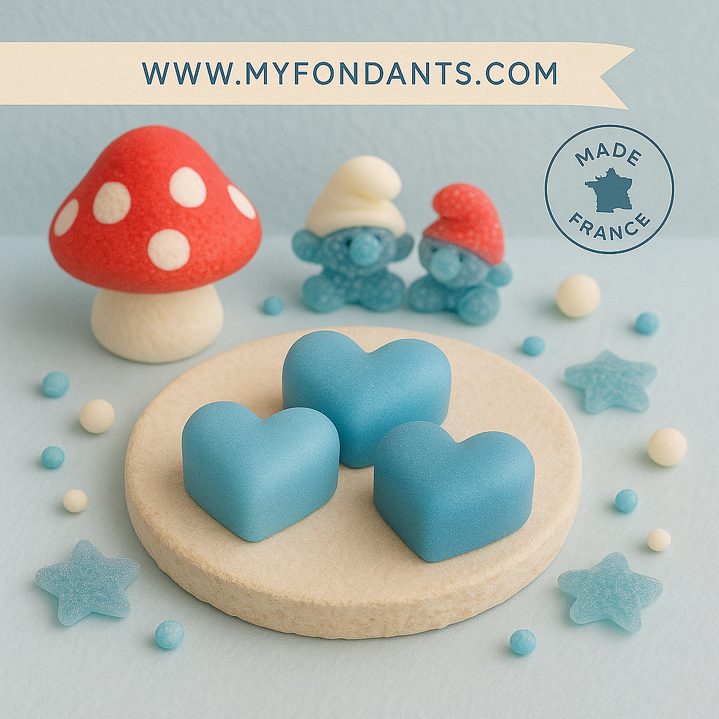 Sachet de 3 fondants bonbon Schtroumpfs