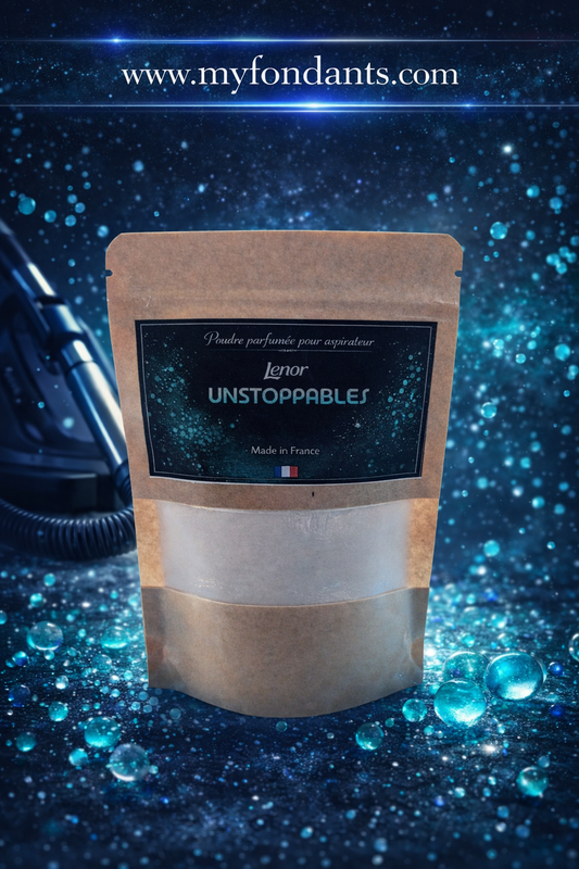 Poudre parfumée pour aspirateur : Lenor Unstoppables