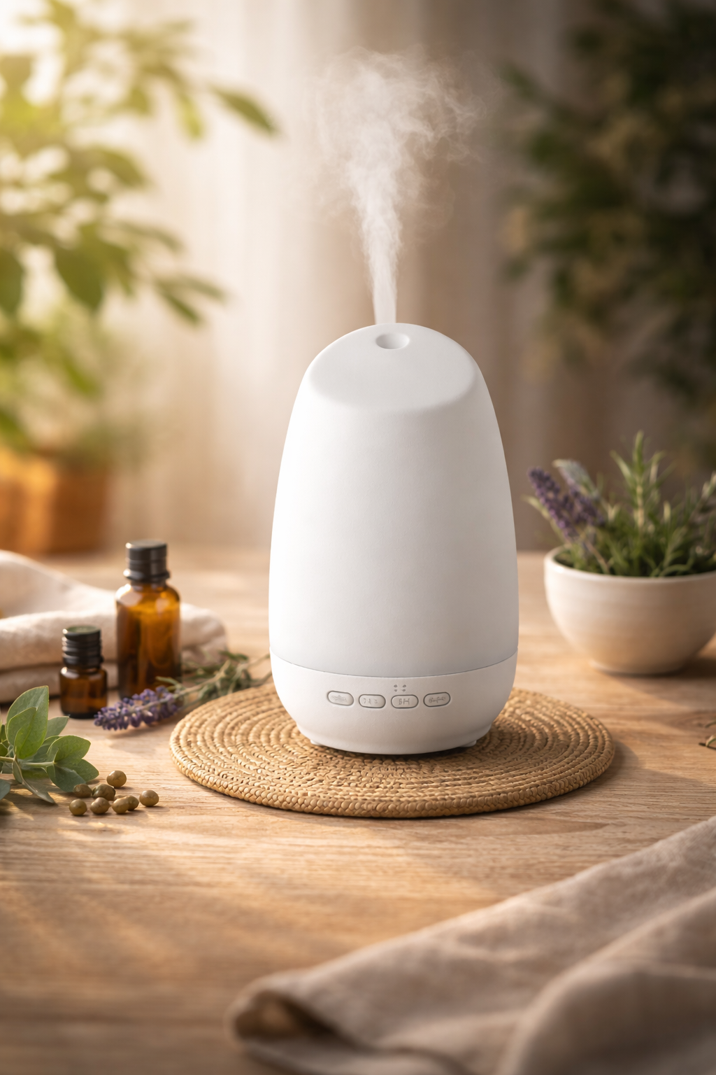 Diffuseur d’Huiles Essentielles – Brumisation 7 Couleurs LED