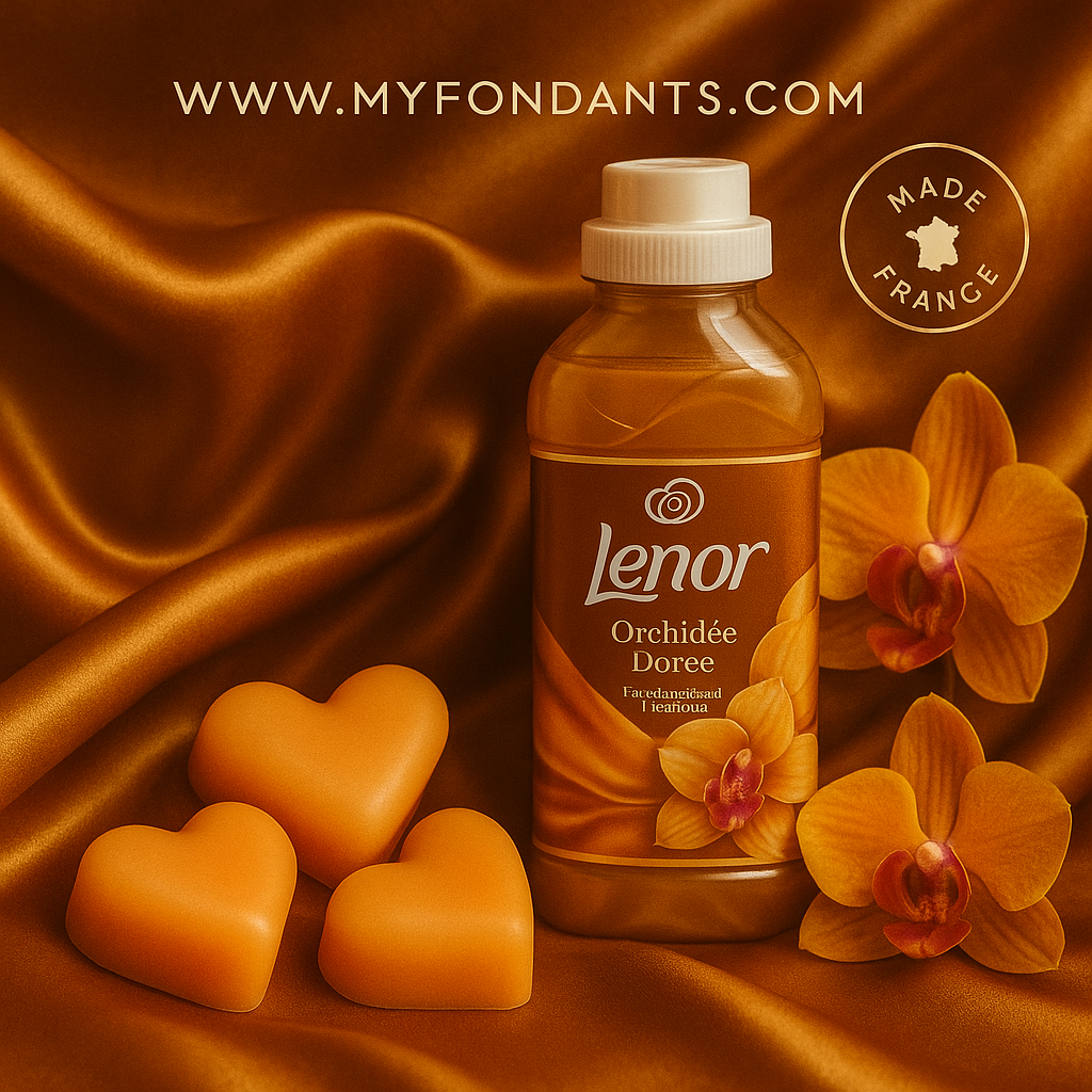 Lots de 3 Fondants lenor orchidée dorée